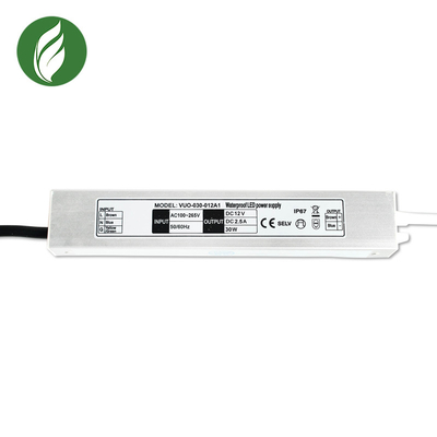 Ultra Thin SMPS Waterproof Electronic LED Driver 12V 30W 187x30x20mm