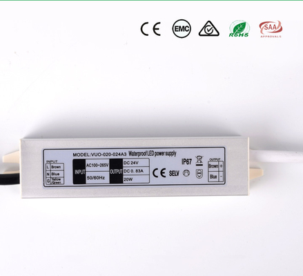 20W Lightweight Waterproof Electronic LED Driver Power Supply 132x30x20mm