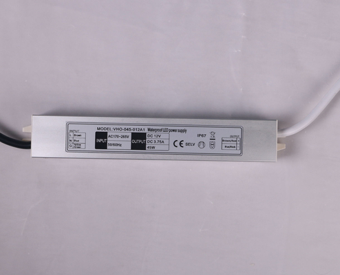 Flicker Free DC 12V Outdoor LED Driver Ultra Slim 45W For Strip Light