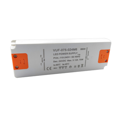 Flexible Wiring 24v LED Driver 75w LED Strip Driver CE CB SAA Certification