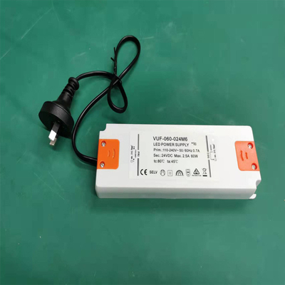 SAA LED Strip Light Power Supply 60W 24V LED Driver IP20 With Plug