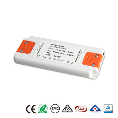 Class 2 LED Driver 24V DC 60W Plastic Power Supply For LED Strip Light