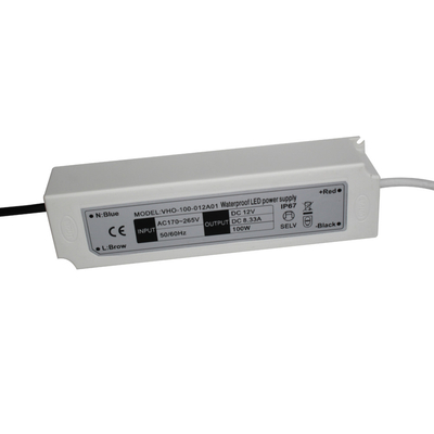100W 12V Cooler Strip Light LED Driver Waterproof IP67 Plastic Power Supply