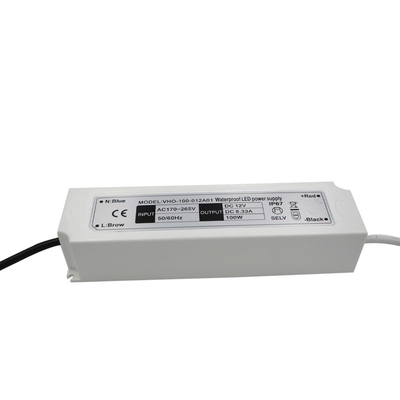 100W 12 Volt LED Strip Driver Refrigerator Cooler Waterproof Plastic Power Supply