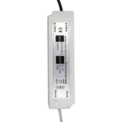 100W 12 Volt LED Strip Driver Refrigerator Cooler Waterproof Plastic Power Supply