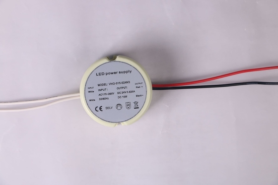 Round Case IP20 Plastic LED Driver 12V 15W Power Supply For Strip Light