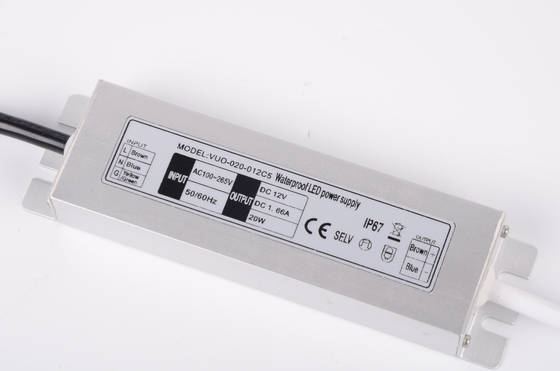 Waterproof DC 12V 20W Slimline LED Driver Start Delay Design For Strip Light