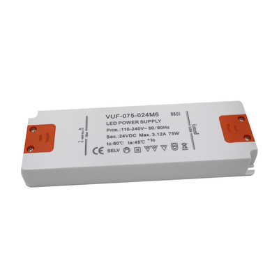 AC To DC Ultra Thin LED Power Supply Plastic Case For Bath Room OEM ODM