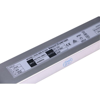 80W Ultra Slim LED Driver Power Supply 12V Constant Voltage For Outdoor Lighting