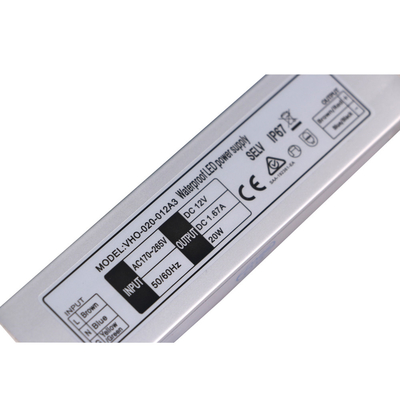 Waterproof Super Slim LED Power Supply 20w 12V Constant Voltage For Strip Light CE SAA