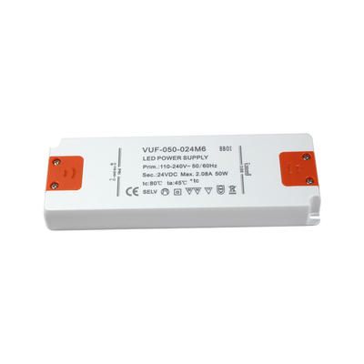 Indoor Lightweight Constant Voltage LED Driver 24V 50W Plastic Case IP20