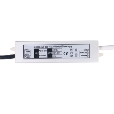 20w 30w 50w Erp Slimline LED Driver 60HZ IP 67 Dc Constant Voltage Power Supply