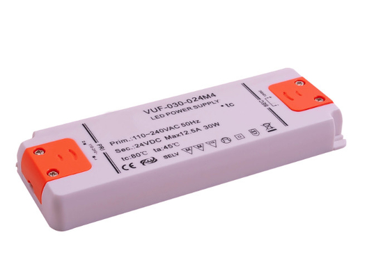 30W 1.25A Ultra Thin LED Driver AC 110V 240V To DC 24V For Cabinet Lights