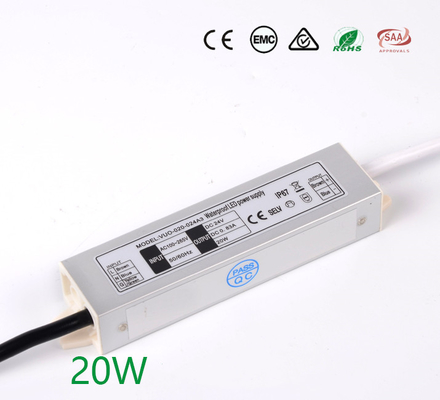 20W Lightweight Waterproof Electronic LED Driver Power Supply 132x30x20mm