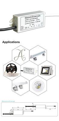 RoHS 640mA LED Constant Current Power , Lightweight Flood Light Driver