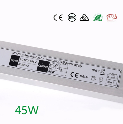 SMPS 1.88A Ultra Slim LED Driver , Outdoor LED Waterproof Power Supply IP67