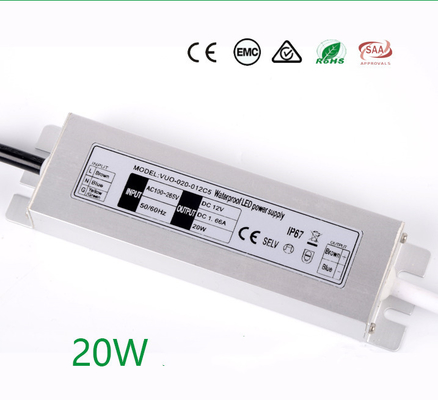 Antiwear DC 12V 20W Slimline LED Driver Switch Mode Waterproof