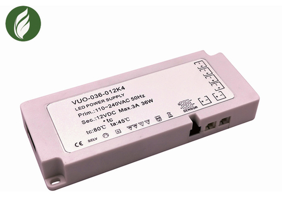 Lightweight Slim 240V To 12V LED Driver , 36W 12V Under Cabinet Lighting Transformer