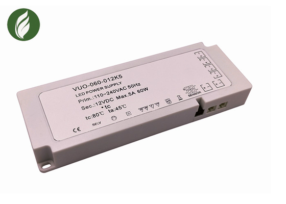 60W 5A Ultra Thin Under Cabinet LED Driver Durable Anti Erosion