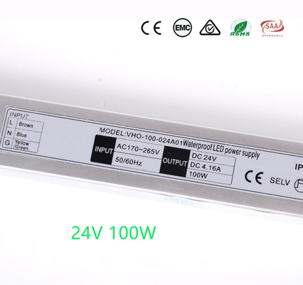 Outdoor 50/60Hz Waterproof Electronic LED Driver 24V 100W Switching Mode