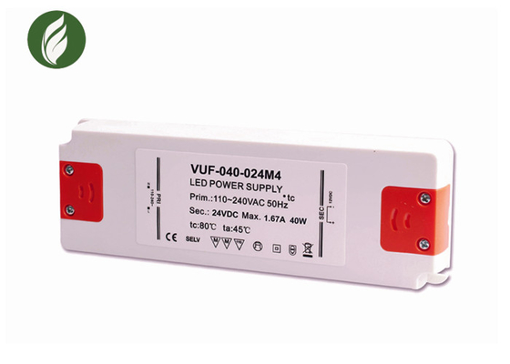 Indoor Lighting Ultra Thin LED Driver 40W 24V Anticorrosive Plastic