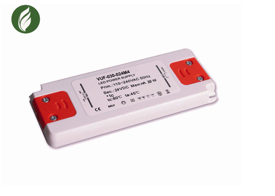 30W 1.25A Ultra Thin LED Driver AC 110V 240V To DC 24V For Cabinet Lights