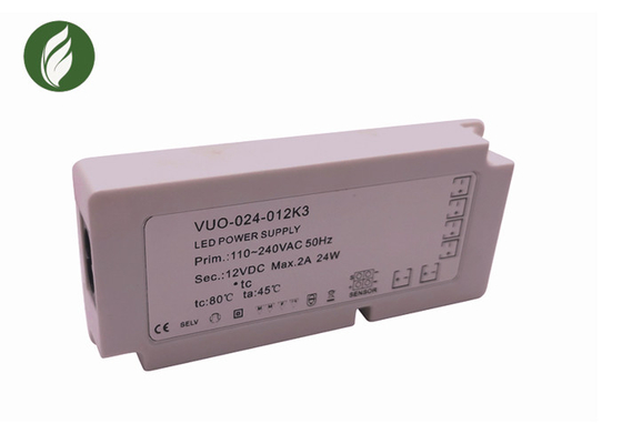 RoHS Fireproof 24 Volt DC LED Power Supply Ultralight For Under Cabinet Lighting