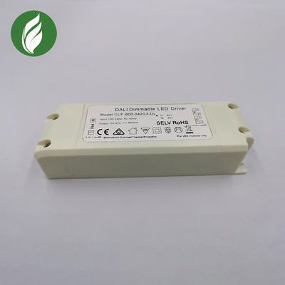 600mA Rainproof Dali Dimming LED Driver 24V 42V DC Ultralight