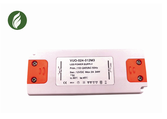 12V 2A LED Strip Light Power Supply , Ultralight LED Driver Flicker Free
