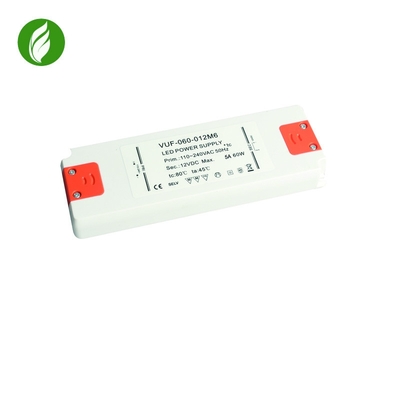 60W IP20 Constant Voltage LED Power Supply , Plastic Flicker Free Driver